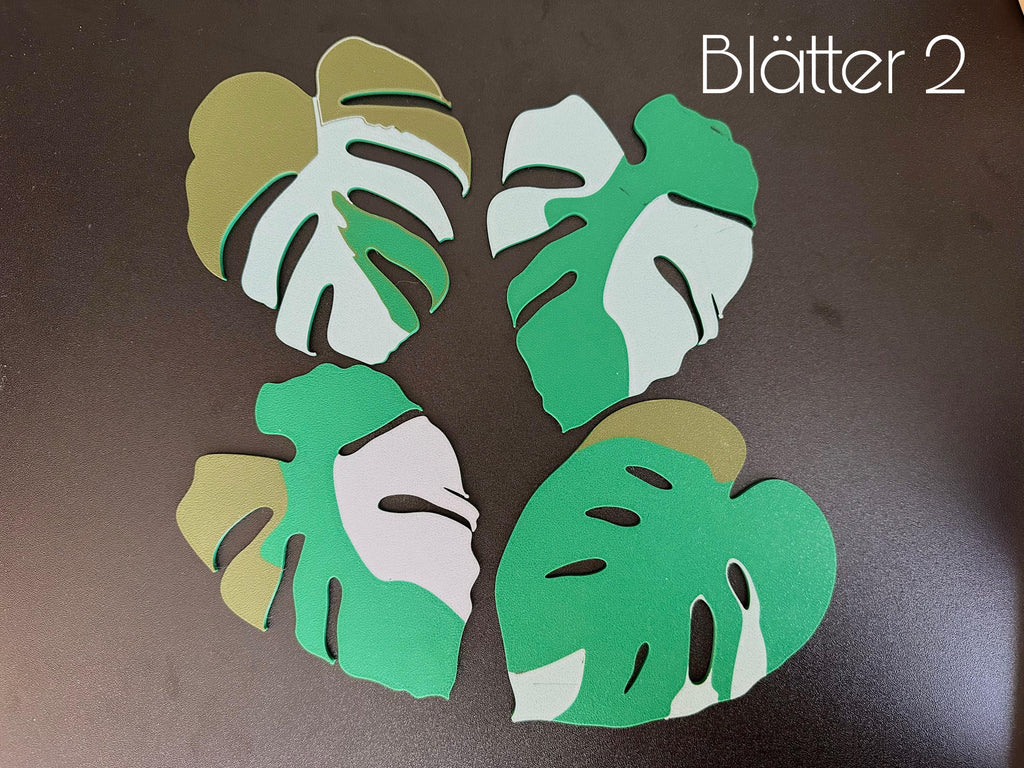 Monstera 3D Printed Coasters - Plant Coasters | Leaf Decoration